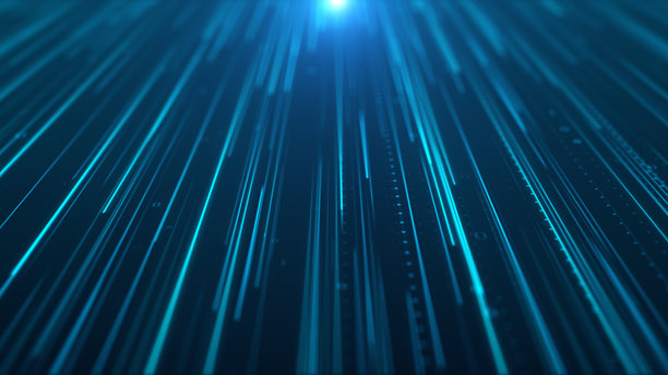 带有光效的二进制代码数据数字技术背景 4K照片图片下载