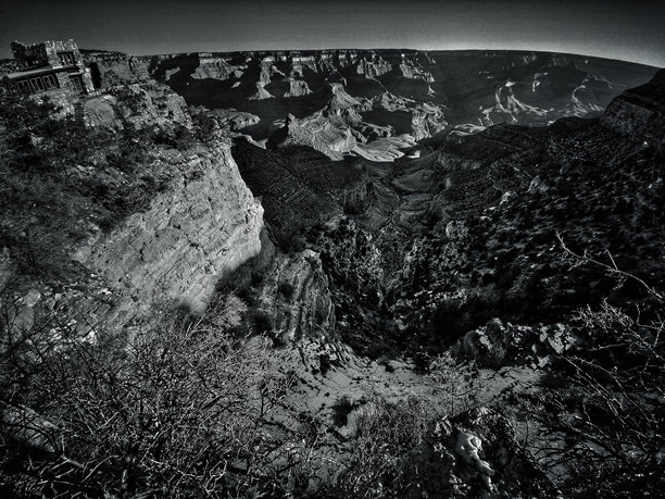 大峡谷南缘黑白照片6图片下载