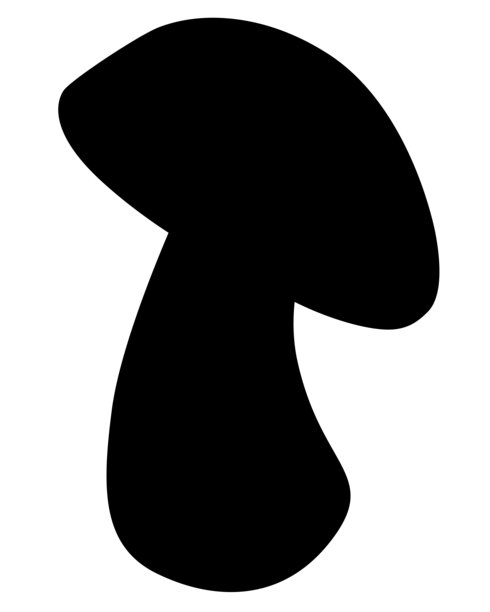 牛肝菌，松露，食用森林蘑菇 - 用于标志或图标的矢量剪影图片。图片下载