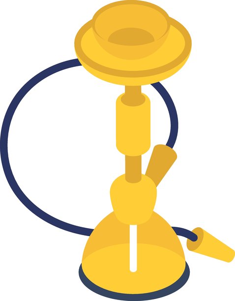 蜂蜜水烟马塞尔等距概念，水烟口味烟草罐矢量图标设计，阿拉伯文化与传统象征，伊斯兰和穆斯林习俗标志，开斋节股票插图图片下载