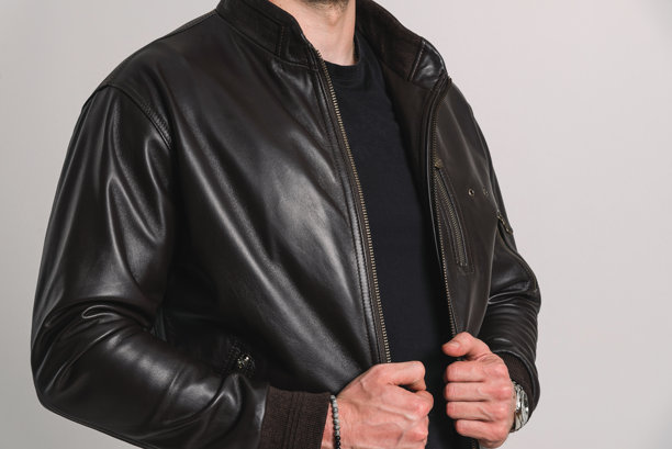 男士皮夹克的库存照片图片下载