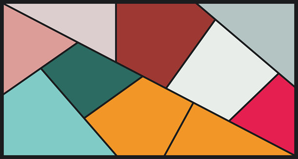 抽象色块照片框几何模板拼贴设计背景图片下载