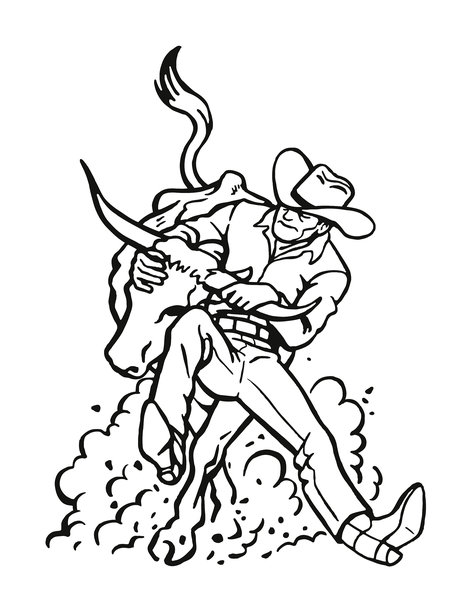 牛仔和阉牛的争吵图片下载