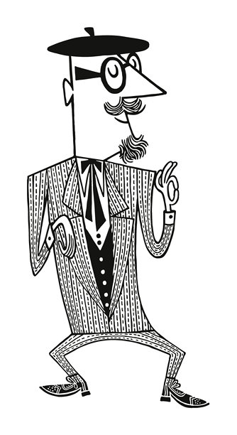 戴着贝雷帽和眼镜的山羊胡男人图片下载