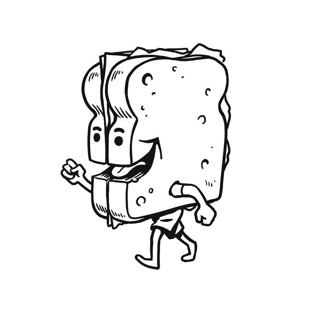 走三明治字符图片下载