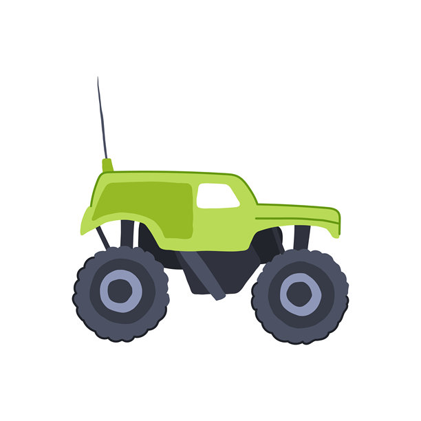 赛车遥控车玩具卡通矢量插图图片下载