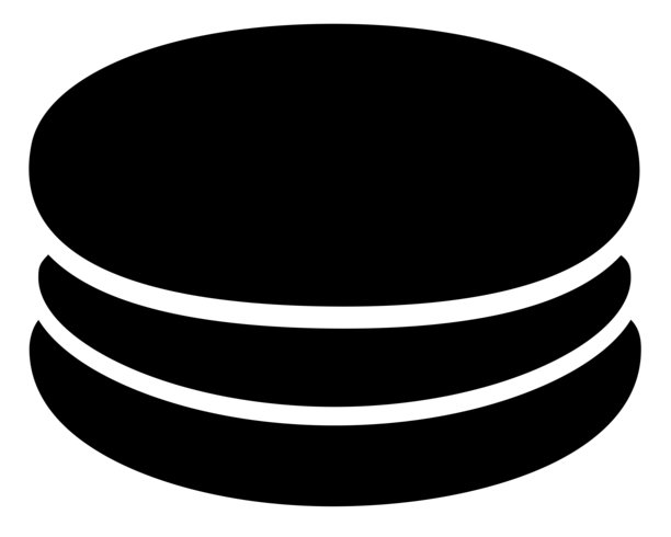 马卡龙。马卡龙蛋糕 - 用于图标或图示的矢量轮廓图片。图片下载