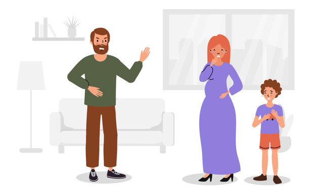 家庭在温馨的客厅环境中进行交流，享受轻松的下午聚会图片下载