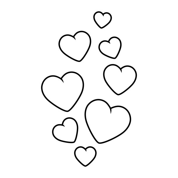 心形插图。快乐的情人节图片。图片下载