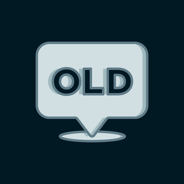 养老院建筑图标，黑色背景下的线条设计。为老年人和病人提供的医疗服务。退休人员中心。扁平填充轮廓风格，带阴影。矢量图。图片下载