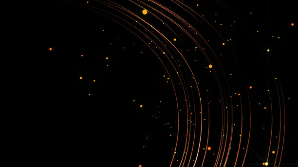 抽象的发光科技线条圆形。数字圆形运动循环。蓝色光环发光效果。4K库存照片图片下载