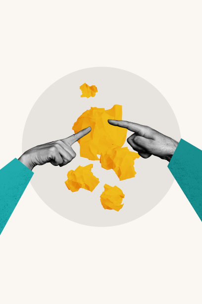 垂直照片拼贴，展示人手和身体碎片，手指触碰、连接、接触，非语言手势，绘画背景图片下载