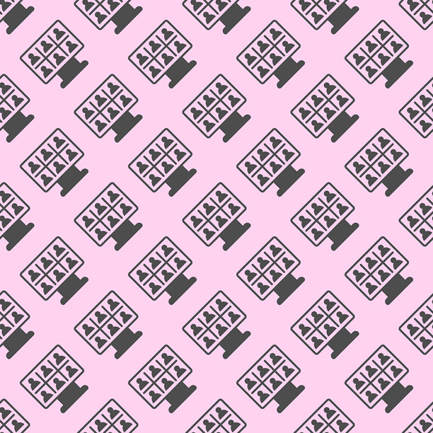 团队会议监控屏幕的实心无缝图案，远程工作主题。矢量图形。在线会议标志的背景显示，重复的图标。图片下载