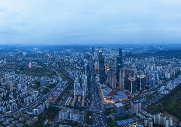 南宁中国夜景全景航拍照片图片下载