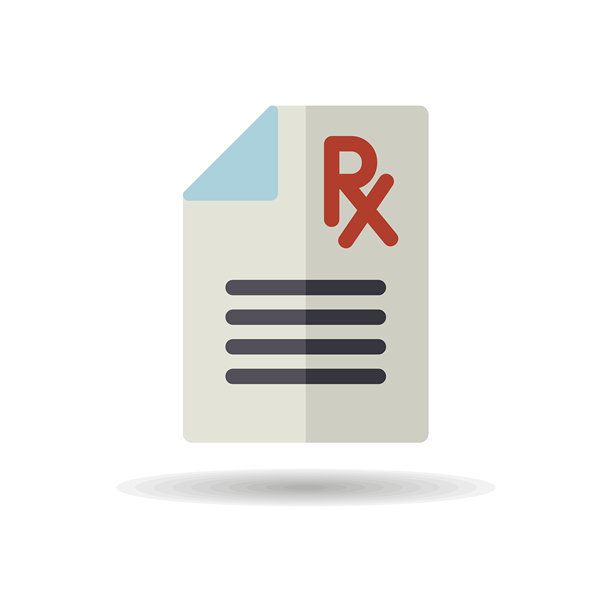 医疗处方Rx矢量图标。医疗标志图片下载