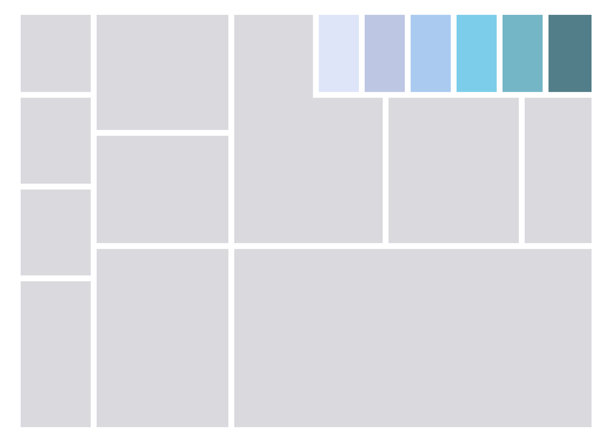 照片拼贴模板。相册品牌板，设置作品集图像。情绪板背景。马赛克相框。画廊横幅。矢量插图。图片下载