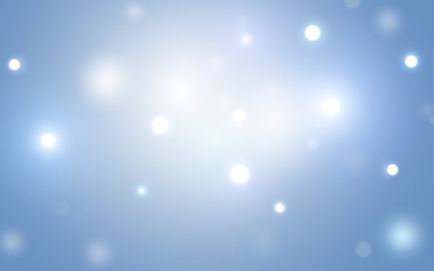 淡柔蓝色的闪亮星空方形模糊和散景效果背景。插图素材图片下载