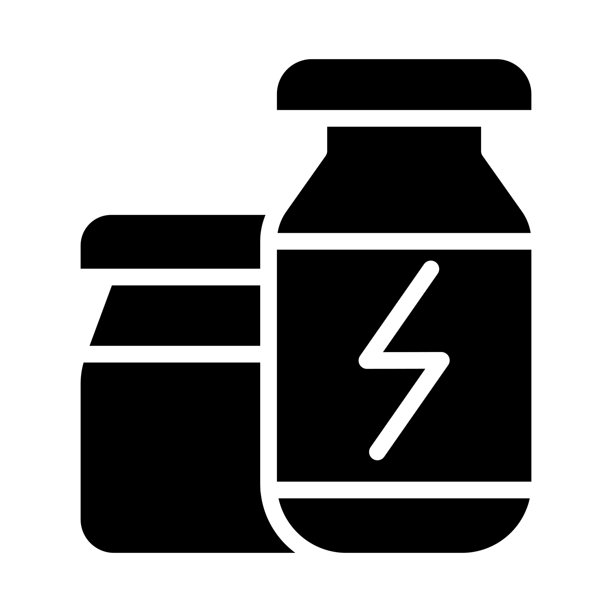 乳清蛋白图标，扁平化图形风格图片下载