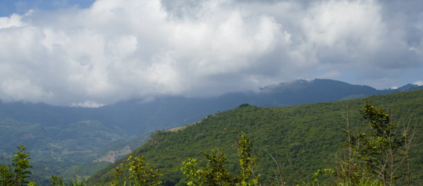 美丽的绿色山顶风景照片图片下载