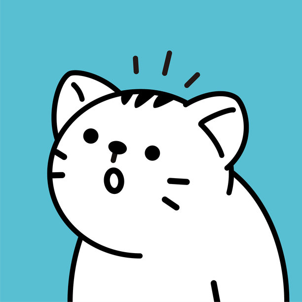 一只白色虎斑猫仰望着天空图片下载