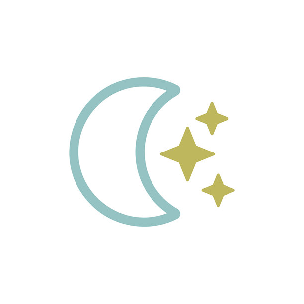月亮和星星矢量图标。天气标志图片下载