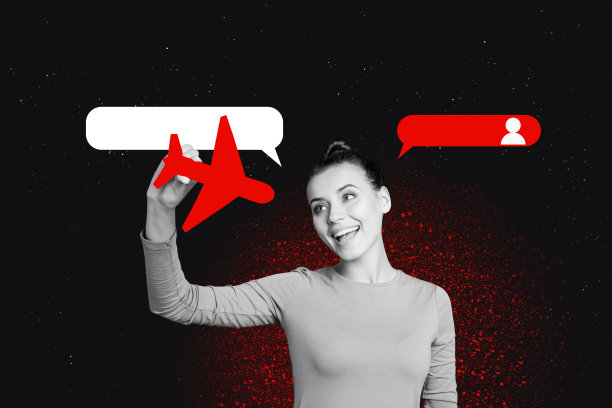 创意照片拼贴，微笑的女性，飞机票，旅行社，个人头像，文本框，假期之旅图片下载