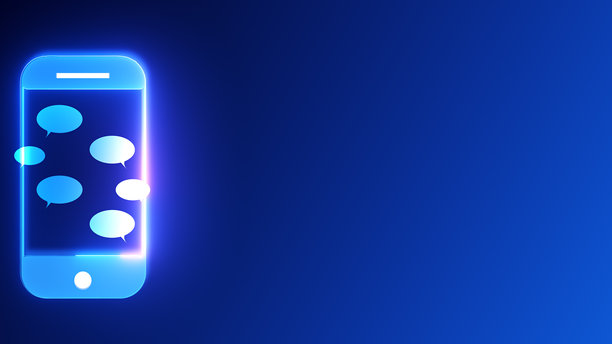 平面消息气泡。聊天界面。消息气泡。动态图形。- 4K库存照片图片下载