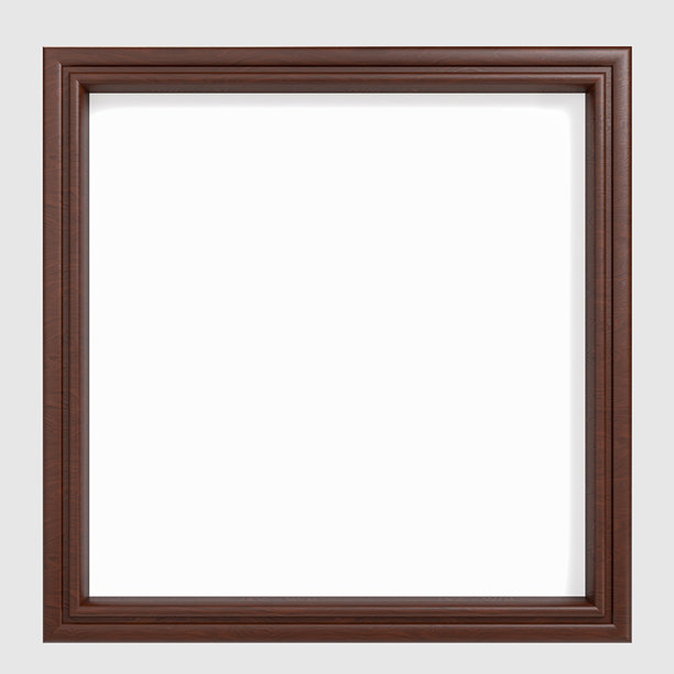 逼真的3D空白塑料或木框照片模型。孤立的空白墙面照片框架模板。用于展示绘画、海报、墙面艺术、照片或框架展览模板的模型。图片下载