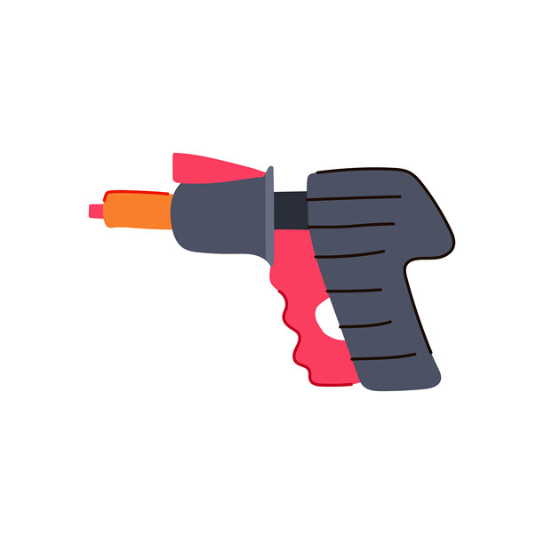 牛仔帽玩具手枪卡通矢量插图图片下载