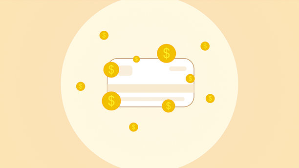 带闪光效果的银行卡扁平图标动画 - 4K库存照片图片下载