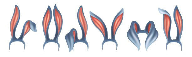 兔耳朵。复活节兔子3D头带。头部服装节日装饰。逼真的粉色动物头带。肖像元素。可爱的配饰。照片亭面具。矢量卡通狂欢服装套装。图片下载