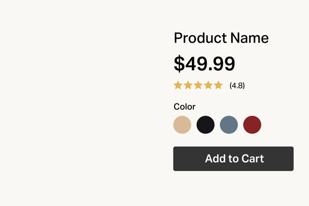 产品详情页面，包含价格、图片和颜色选择图片下载