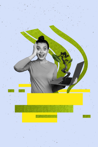 趋势图像：垂直照片拼贴，快乐的女孩和男孩手持花卉，穿着植物环境保护农业护理概念。图片下载