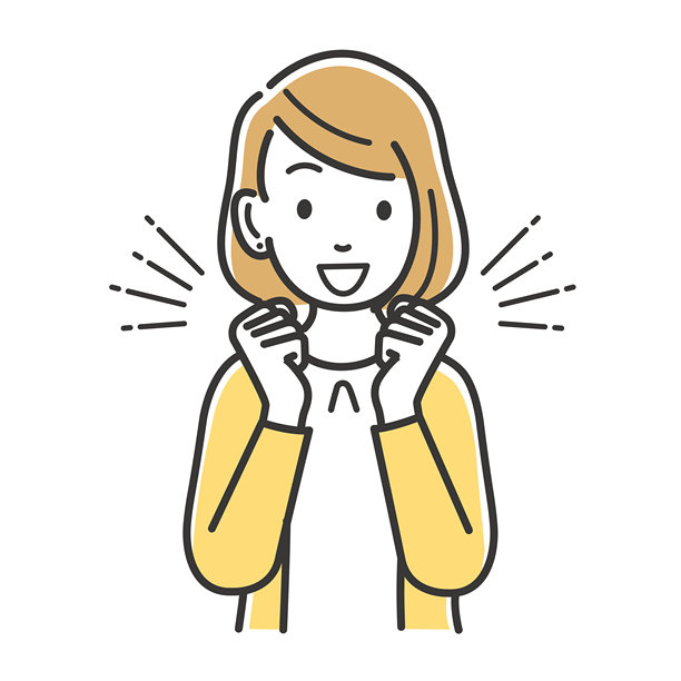 兴奋年轻女性的插图素材图片下载