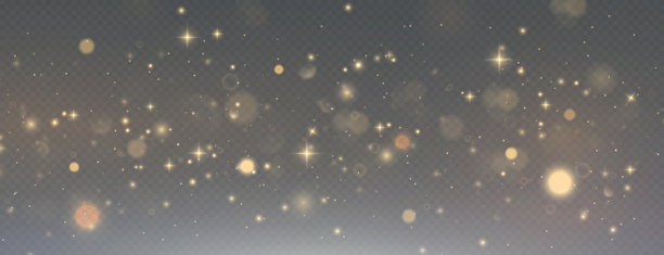 抽象的金色闪烁星尘粒子轨迹。库存照片。图片下载