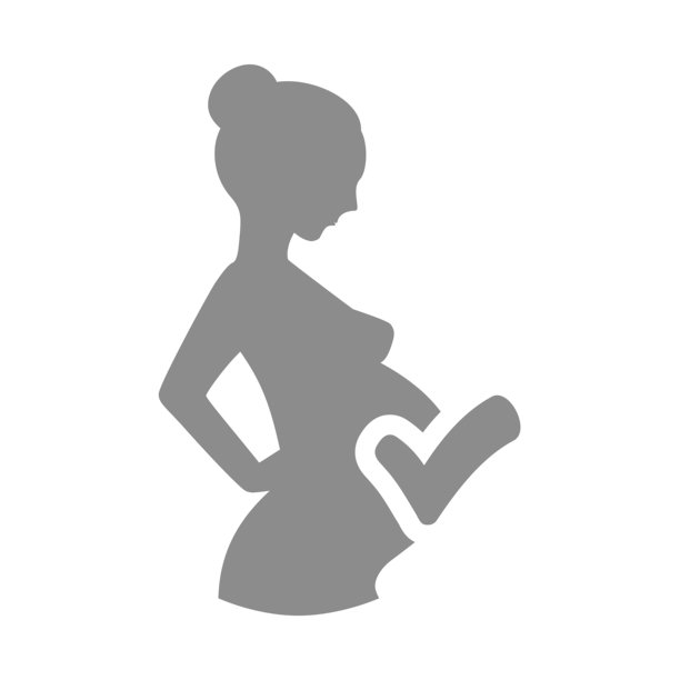 孕妇剪影与“好”勾选标记图片下载