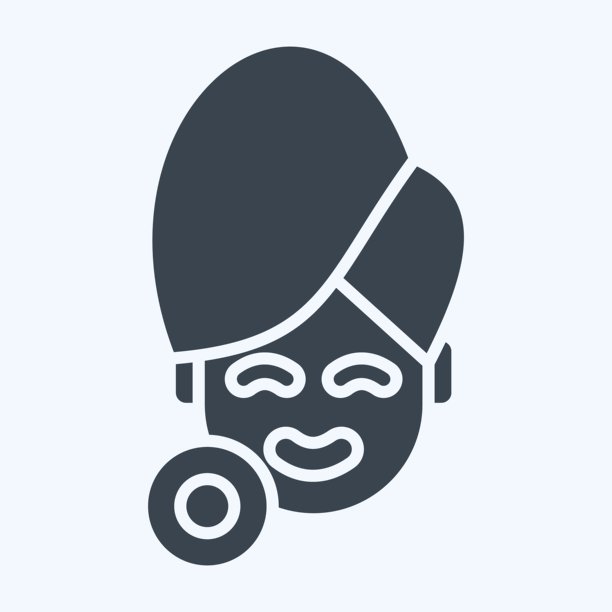 图标照片焕肤，相关于美容学符号，图形风格，可编辑图片下载