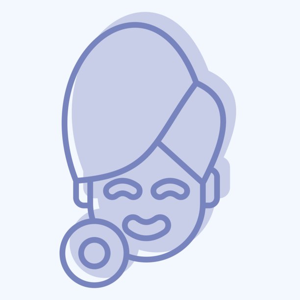 图标照片再生，与美容学符号相关。双色风格。可编辑。图片下载