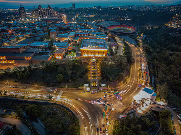 城市夜景航拍照片图片下载