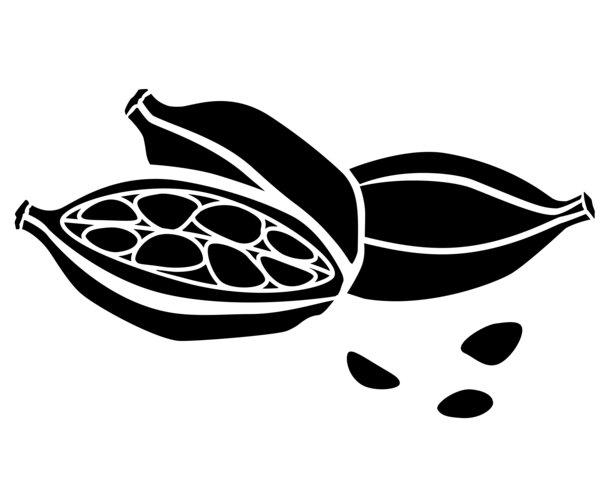 带种子的豆蔻荚，香料 - 用于标志、模板或图标的矢量剪影图片。图片下载