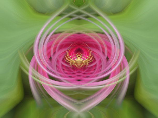 原始照片的抽象图像处理，中心为旋转的粉色，背景故意模糊。图片下载