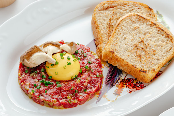 白色背景上的餐厅食物。菜单照片图片下载