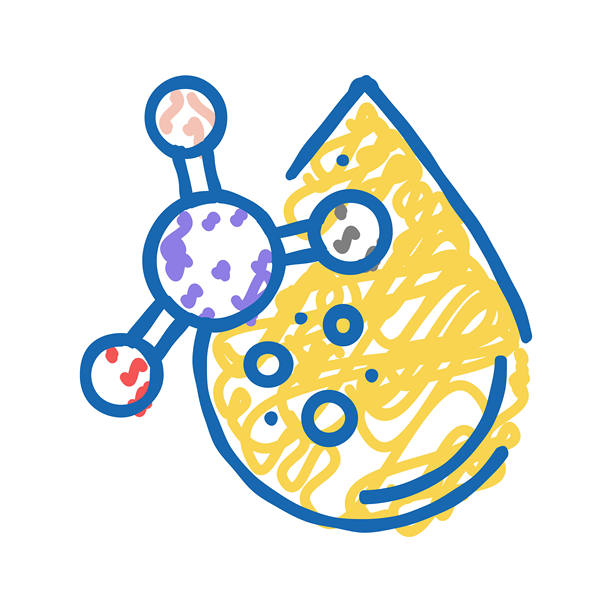 油性角蛋白滴图标涂鸦插图图片下载