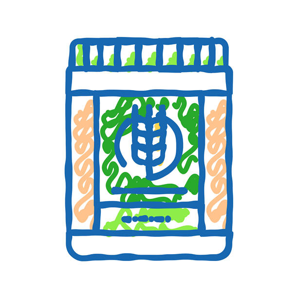 草汁大麦图标涂鸦插图图片下载