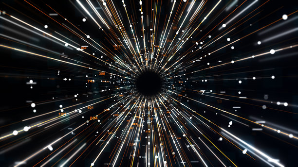 4K数字隧道背景与光效 - 4K库存照片图片下载