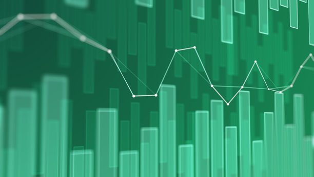 股票市场抽象背景的图表和图形。金融和商业投资概念。4K库存照片图片下载