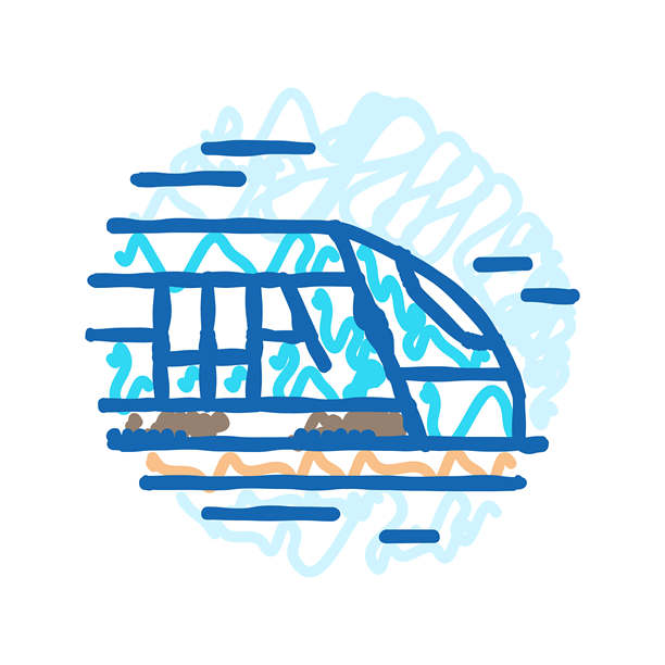 螺旋楼梯进度图标涂鸦插图图片下载