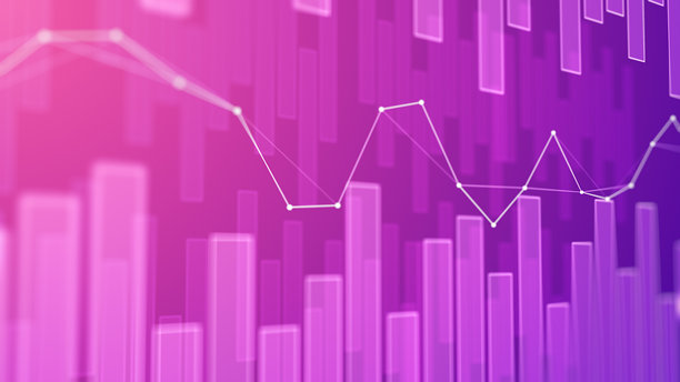 股票市场抽象背景的图表和图形。金融和商业投资概念。4K库存照片图片下载
