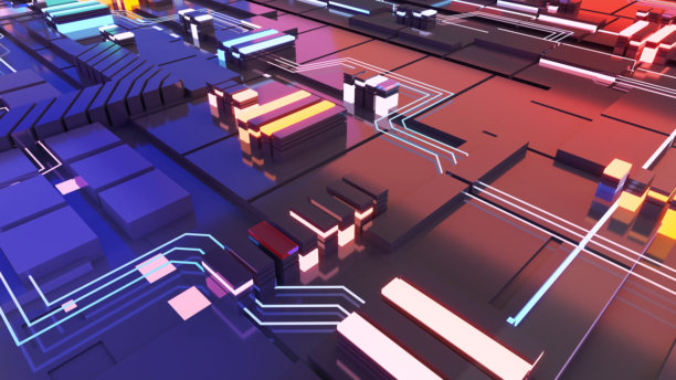 未来科技概念的抽象图像，未来科技图片科幻，3D渲染图片下载