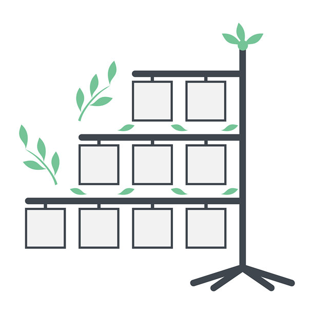 带有肖像的家谱，抽象的家谱图标与照片框。背景图像，海报，明信片，矢量插图。矢量。图片下载